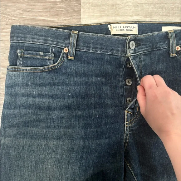 Nili Lotan Walker boyfriend Blue Denim Jeans